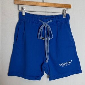 Essentials Fear of God Blue Men Sweat Shorts Size S The Core Collection 3M Logo